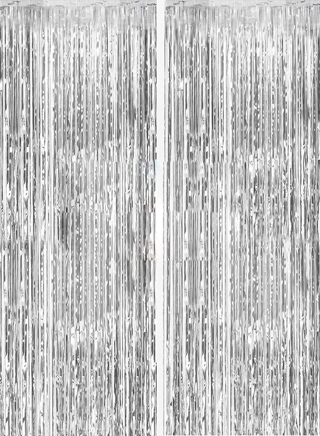 Flyloons Blue Gold Silver Theme Happy Birthday Decorations for Boys Husband,41pcs Birthday Decoration items for Birthday Party, Silver Foil Curtain, Balloons, Curling Birthday Decoration kit Combo - Image 4